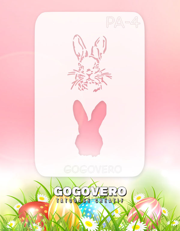 Pochoir en Mylar Lapin de Pâques