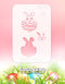 Pochoir en Mylar Lapin et ses cocos de Pâques
