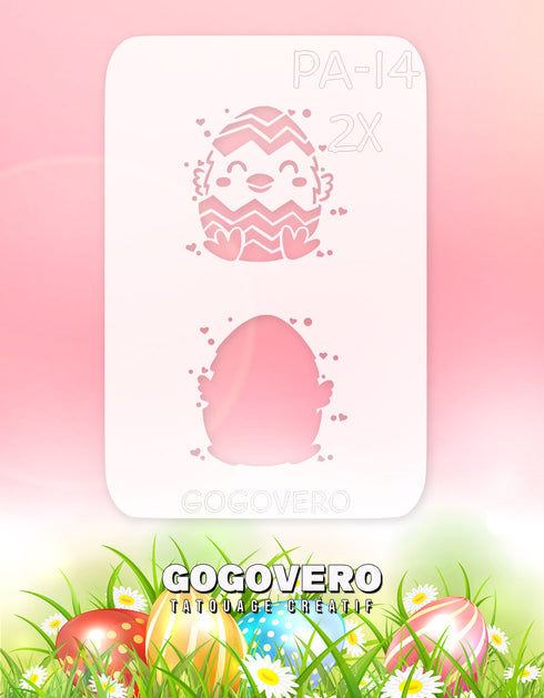 Pochoir en Mylar Poussin surprise