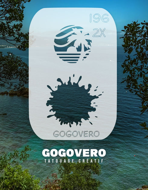 Pochoir de Coucher de Soleil Explosif