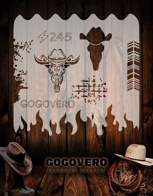 Crâne de taureau cornu