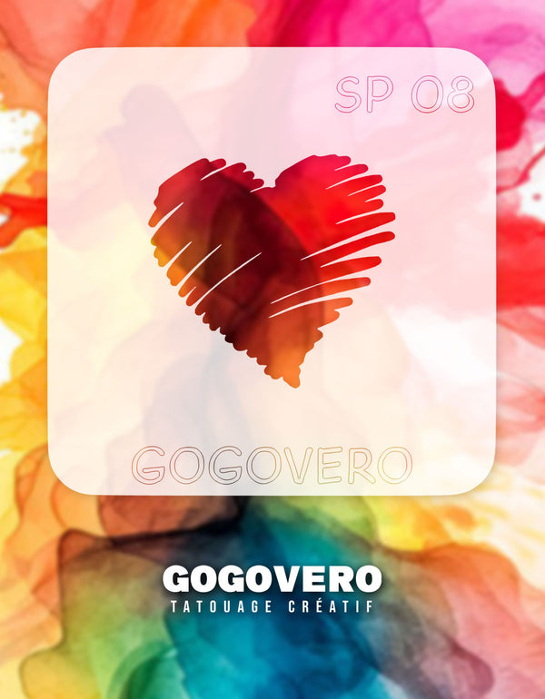 Pochoirs en Mylar représentant un gros coeur éclatant