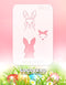 Pochoir en Mylar Lapine de Pâques stylée